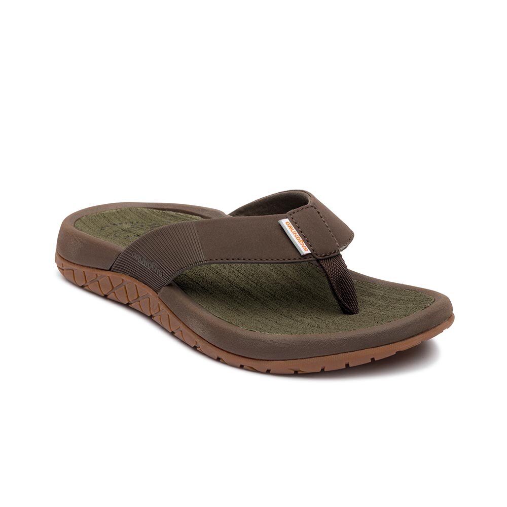 Grundens Fishfinder Sandal Men's in Dark Brown